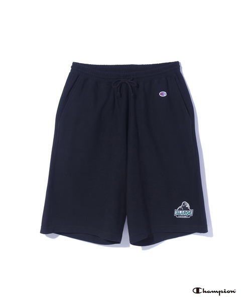 Champion(チャンピオン)の「XLARGE×Champion SHORT PANTS(スウェットパンツ・メンズ・アッシュ/ブラック/ベージュ/ネイビー・S/M/L/XL)」の2枚目の写真