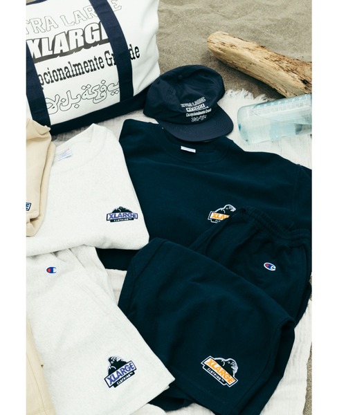 Champion(チャンピオン)の「XLARGE×Champion SHORT PANTS(スウェットパンツ・メンズ・アッシュ/ブラック/ベージュ/ネイビー・S/M/L/XL)」の18枚目の写真