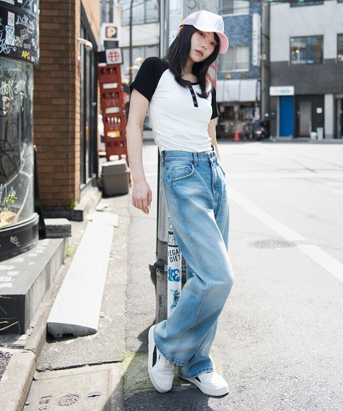 WEGO（ウィゴー）の「WEGO/【26年春新作】グラフィックラグランヘンリーネックT（Tシャツ/カットソー・レディース・その他3/その他2/その他1/その他4/その他5・FREE）」の7枚目の写真