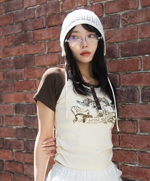 WEGO（ウィゴー）の「WEGO/【26年春新作】グラフィックラグランヘンリーネックT（Tシャツ/カットソー・レディース・その他3/その他2/その他1/その他4/その他5・FREE）」の18枚目の写真