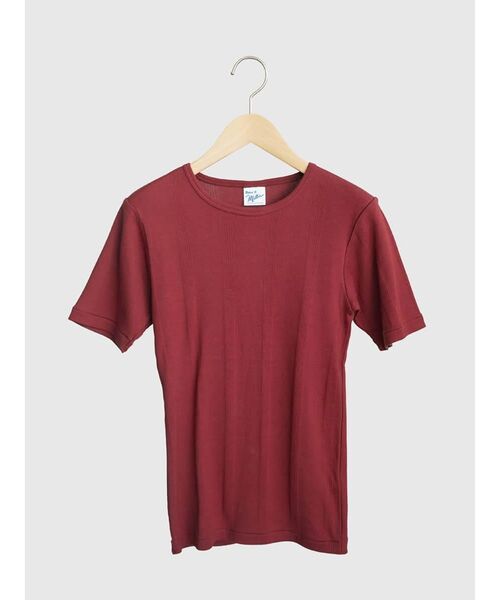 FIKA.(フィーカ)の「【11color】H/S Crew Tee(Tシャツ/カットソー・レディース・アイボリー/杢グレー/ブラック/ダークネイビー/レッド/チャコール・FREE)」の2枚目の写真