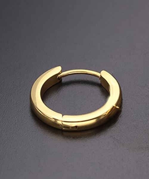 SBG(エスビー)の「SBG バリエーションサイズ シンプルフープピアス 片耳(ピアス(片耳用)・メンズ・ゴールド/ブラック/シルバー・#7/#9/#12)」の13枚目の写真