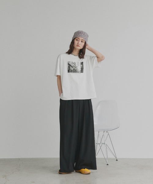 ad thie(アドティエ)の「アソート フォトプリント Tシャツ(Tシャツ/カットソー・レディース・ピンク/ブラック/チャコール/ホワイト系2/ホワイト系1・FREE)」の17枚目の写真