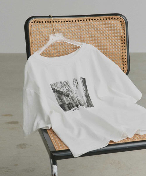 ad thie(アドティエ)の「アソート フォトプリント Tシャツ(Tシャツ/カットソー・レディース・ピンク/ブラック/チャコール/ホワイト系2/ホワイト系1・FREE)」の15枚目の写真