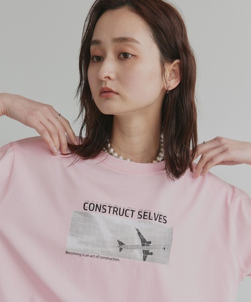 ad thie(アドティエ)の「アソート フォトプリント Tシャツ(Tシャツ/カットソー・レディース・ピンク/ブラック/チャコール/ホワイト系2/ホワイト系1/ブラウン・FREE)」の16枚目の写真