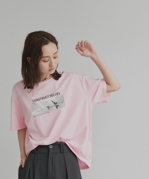 ad thie(アドティエ)の「アソート フォトプリント Tシャツ(Tシャツ/カットソー・レディース・ピンク/ブラック/チャコール/ホワイト系2/ホワイト系1/ブラウン・FREE)」の15枚目の写真