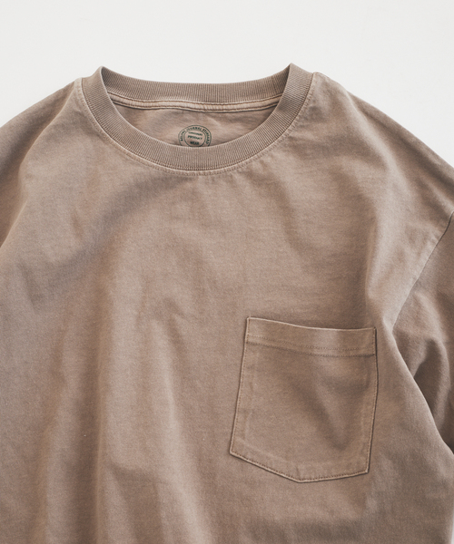 JOURNAL STANDARD relume(ジャーナルスタンダード レリューム)の「ヴァリアス ガーメントダイ ポケットTシャツ(Tシャツ/カットソー・メンズ・カーキ/ブラウン/ホワイト系その他/ベージュ/ネイビー/イエロー・MEDIUM/LARGE)」の19枚目の写真