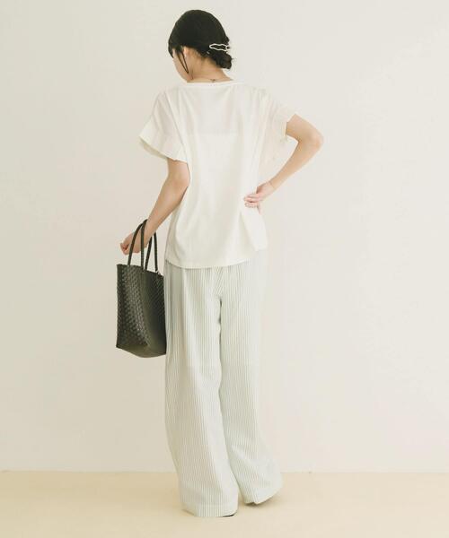ITEMS URBANRESEARCH（アイテムズ アーバンリサーチ）の「『接触冷感/UVカット』オリガミタックTシャツ（Tシャツ/カットソー・レディース・ブラック/ブラウン/ライトベージュ/ホワイト・FREE）」の9枚目の写真