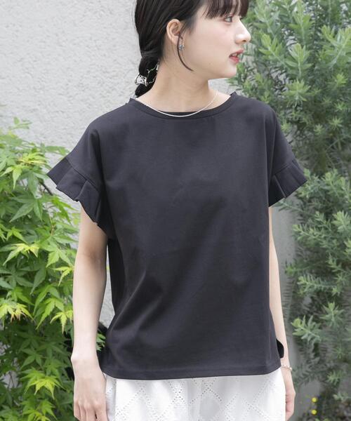 ITEMS URBANRESEARCH（アイテムズ アーバンリサーチ）の「『接触冷感/UVカット』オリガミタックTシャツ（Tシャツ/カットソー・レディース・ブラック/ブラウン/ライトベージュ/ホワイト・FREE）」の13枚目の写真