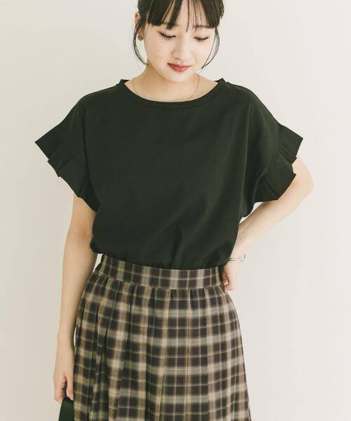 ITEMS URBANRESEARCH（アイテムズ アーバンリサーチ）の「『接触冷感/UVカット』オリガミタックTシャツ（Tシャツ/カットソー・レディース・ブラック/ブラウン/ライトベージュ/ホワイト・FREE）」の17枚目の写真