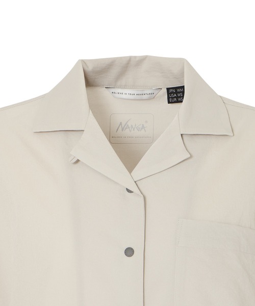 NANGA(ナンガ)の「DotAir COMFY S/S SHIRT W/ドットエア コンフィー ショートスリーブシャツ (ウィメンズ)(シャツ/ブラウス・メンズ・ブラック/ベージュ・S/M/L)」の6枚目の写真