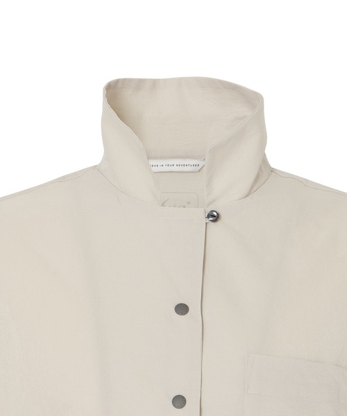 NANGA(ナンガ)の「DotAir COMFY S/S SHIRT W/ドットエア コンフィー ショートスリーブシャツ (ウィメンズ)(シャツ/ブラウス・メンズ・ブラック/ベージュ・S/M/L)」の8枚目の写真