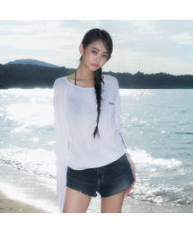 Boatneck Sheer Basic Knit [Ivory]