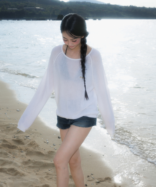 ROSEFRANTZ（ロゼフランツ）の「Boatneck Sheer Basic Knit [Ivory]（ニット/セーター・レディース・アイボリー・OS）」の5枚目の写真