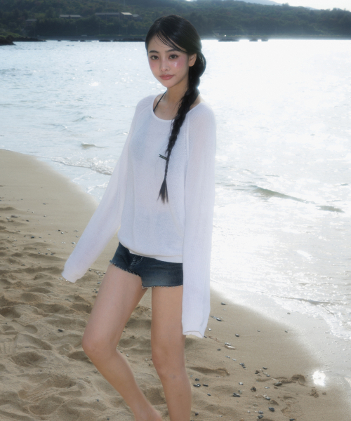 ROSEFRANTZ（ロゼフランツ）の「Boatneck Sheer Basic Knit [Ivory]（ニット/セーター・レディース・アイボリー・OS）」の6枚目の写真