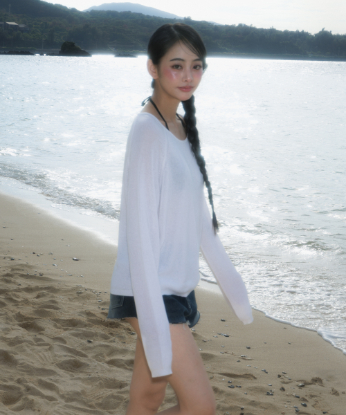 ROSEFRANTZ（ロゼフランツ）の「Boatneck Sheer Basic Knit [Ivory]（ニット/セーター・レディース・アイボリー・OS）」の7枚目の写真