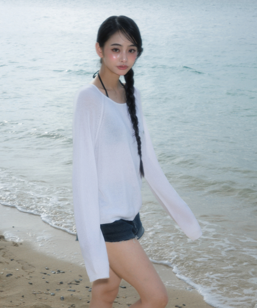 ROSEFRANTZ（ロゼフランツ）の「Boatneck Sheer Basic Knit [Ivory]（ニット/セーター・レディース・アイボリー・OS）」の8枚目の写真