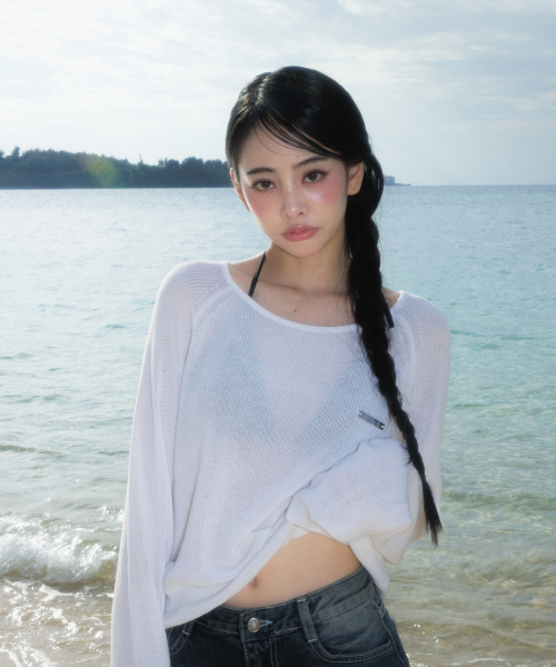 ROSEFRANTZ（ロゼフランツ）の「Boatneck Sheer Basic Knit [Ivory]（ニット/セーター・レディース・アイボリー・OS）」の13枚目の写真