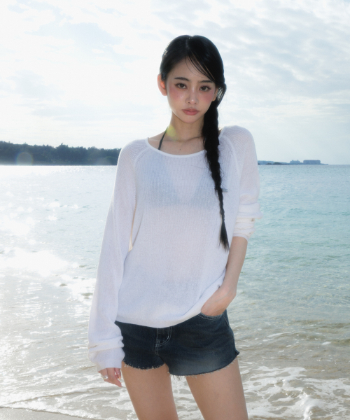 ROSEFRANTZ（ロゼフランツ）の「Boatneck Sheer Basic Knit [Ivory]（ニット/セーター・レディース・アイボリー・OS）」の14枚目の写真