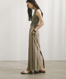 URBAN RESEARCH DOORS | Linen Stripe I-Line Skirt(スカート)