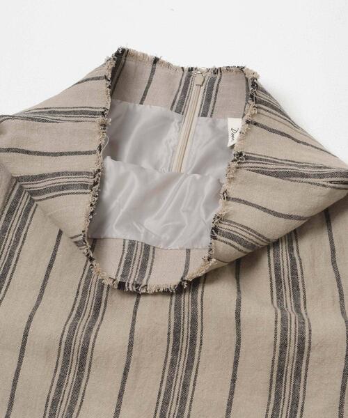 URBAN RESEARCH DOORS(アーバンリサーチドアーズ)の「Linen Stripe I-Line Skirt(スカート・レディース・ナチュラル・MEDIUM/SMALL)」の6枚目の写真
