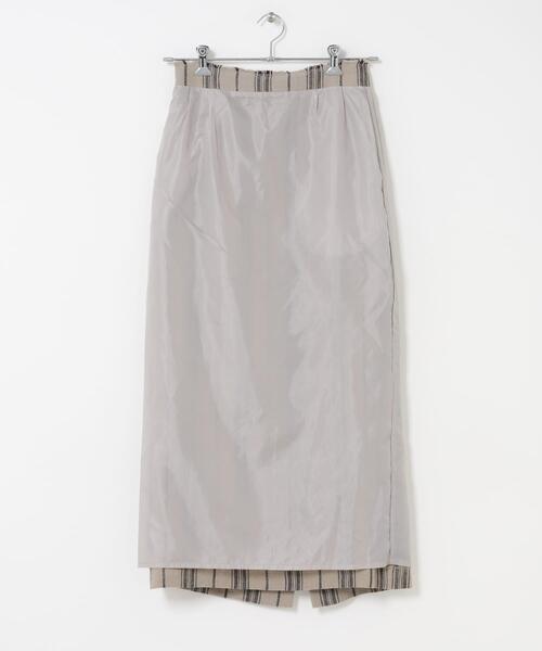 URBAN RESEARCH DOORS(アーバンリサーチドアーズ)の「Linen Stripe I-Line Skirt(スカート・レディース・ナチュラル・MEDIUM/SMALL)」の9枚目の写真