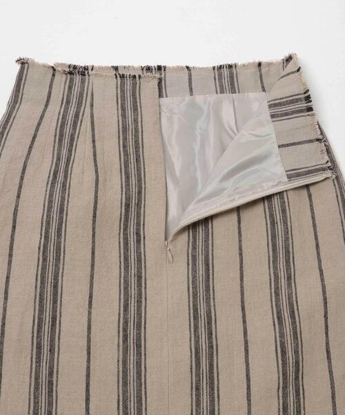 URBAN RESEARCH DOORS(アーバンリサーチドアーズ)の「Linen Stripe I-Line Skirt(スカート・レディース・ナチュラル・MEDIUM/SMALL)」の10枚目の写真