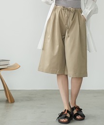ウェストタックツイルショートパンツ