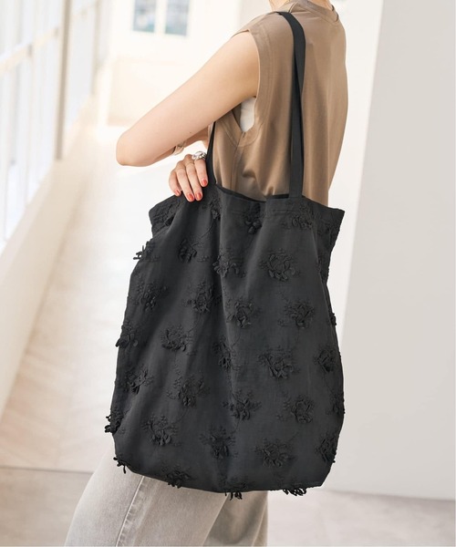 Spick & Span(スピックアンドスパン)の「《新色有り別注 / 追加》crinkle crinkle crinkle 3D embroidery TOTE*Re(トートバッグ・レディース・ホワイト/ブラック・FREE)」の20枚目の写真