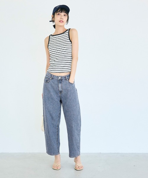 coca(coca)(コカ)の「サマーデニムカーブパンツ(デニムパンツ・レディース・ブルー/ダークブルー・M/S/L)」の5枚目の写真