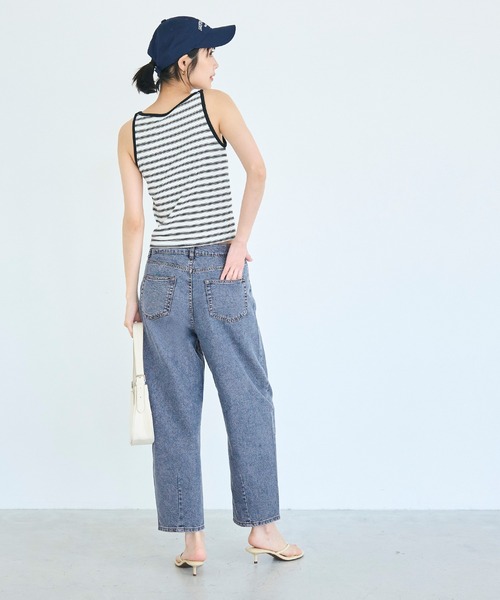 coca(coca)(コカ)の「サマーデニムカーブパンツ(デニムパンツ・レディース・ブルー/ダークブルー・M/S/L)」の7枚目の写真