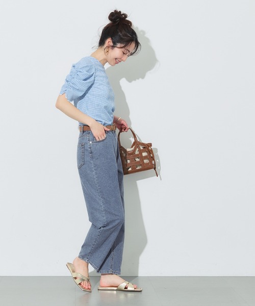 coca(coca)(コカ)の「サマーデニムカーブパンツ(デニムパンツ・レディース・ブルー/ダークブルー・M/S/L)」の9枚目の写真