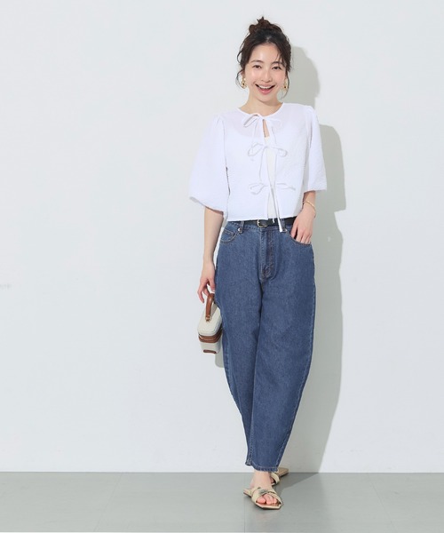 coca(coca)(コカ)の「サマーデニムカーブパンツ(デニムパンツ・レディース・ブルー/ダークブルー・M/S/L)」の12枚目の写真