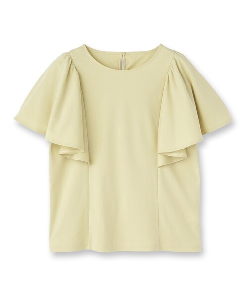 Reflect(リフレクト)の「【UVカット/接触冷感/吸水速乾】フレアスリーブトップス(Tシャツ/カットソー・レディース・ダークブラウン/ネイビー/ホワイト/ライトイエロー系・09/11/13)」の13枚目の写真