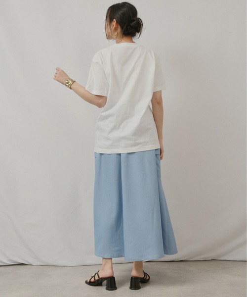 palm RICHE(ポームリシュ)の「FLOAT HEART T(Tシャツ/カットソー・レディース・チャコールグレー/オフホワイト/オレンジ系その他・M)」の10枚目の写真