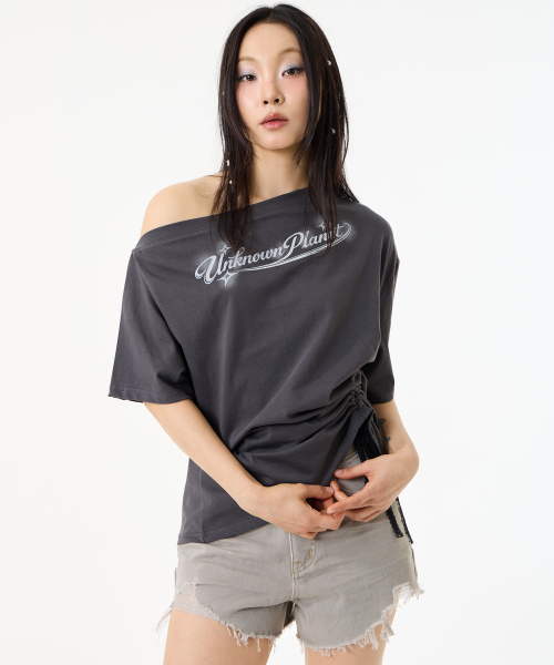 UNKNOWN PLANET(アンノウンプラネット)の「ヴィンテージダメージカットオフショーツグレー(その他パンツ・レディース・その他・SMALL/MEDIUM/LARGE)」の5枚目の写真