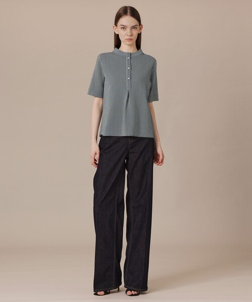 MACKINTOSH LONDON(マッキントッシュ ロンドン)の「【婦人画報6月号掲載】サッカージャージプルオーバー(Tシャツ/カットソー・レディース・ホワイト系その他/イエロー/ネイビー・38)」の6枚目の写真