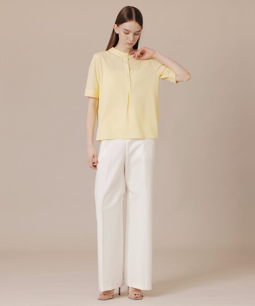 MACKINTOSH LONDON(マッキントッシュ ロンドン)の「【婦人画報6月号掲載】サッカージャージプルオーバー(Tシャツ/カットソー・レディース・ホワイト系その他/イエロー/ネイビー・38)」の7枚目の写真