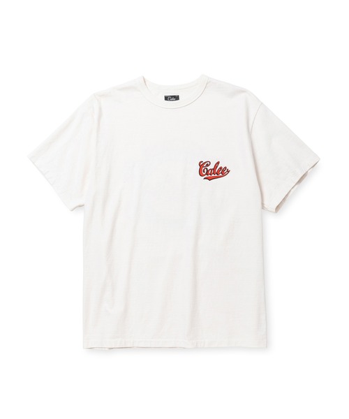 CALEE(キャリー)の「BINDER NECK B.L EMBLEM LOGO VINTAGE TEE <NATURALLY PAINT DESIGN>(Tシャツ/カットソー・メンズ・ライトブルー/ホワイト/ブラック・MEDIUM/LARGE)」の2枚目の写真
