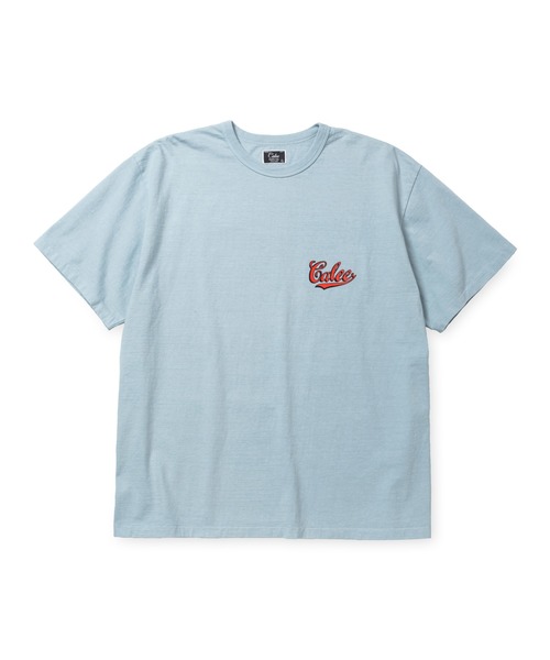 CALEE(キャリー)の「BINDER NECK B.L EMBLEM LOGO VINTAGE TEE <NATURALLY PAINT DESIGN>(Tシャツ/カットソー・メンズ・ライトブルー/ホワイト/ブラック・MEDIUM/LARGE)」の3枚目の写真