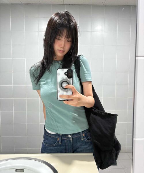 DANDEL(ダンデル)の「DD asym side rib tee (WHITE)(Tシャツ/カットソー・レディース・その他・1/2)」の7枚目の写真