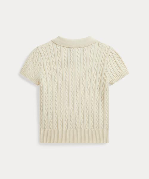 POLO RALPH LAUREN CHILDRENSWEAR(ポロ ラルフ ローレン チルドレンズウェア)の「ミニケーブル コットン Polo セーター(ポロシャツ・キッズ・ナチュラル・4/6/3)」の2枚目の写真