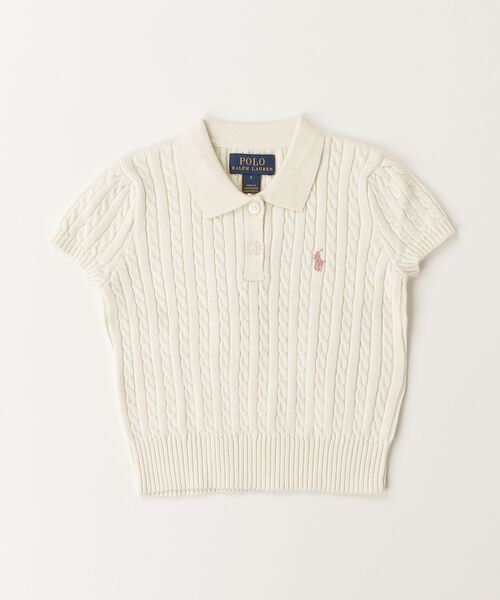 POLO RALPH LAUREN CHILDRENSWEAR(ポロ ラルフ ローレン チルドレンズウェア)の「ミニケーブル コットン Polo セーター(ポロシャツ・キッズ・ナチュラル・4/6/3)」の3枚目の写真