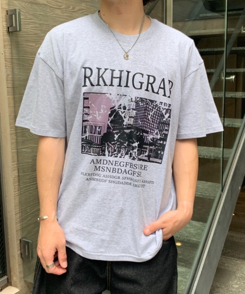 link lot（リンクロット）の「スクラッチ フォトグラフィック ビッグT（Tシャツ/カットソー・メンズ・ホワイト/ブラック/ライトグレー・M/L）」の3枚目の写真