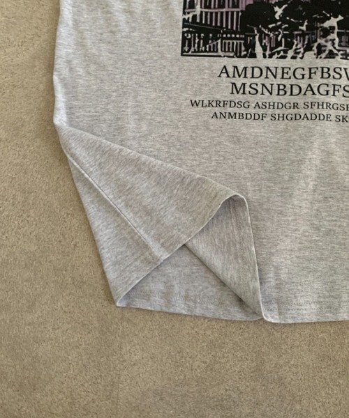link lot（リンクロット）の「スクラッチ フォトグラフィック ビッグT（Tシャツ/カットソー・メンズ・ホワイト/ブラック/ライトグレー・M/L）」の9枚目の写真