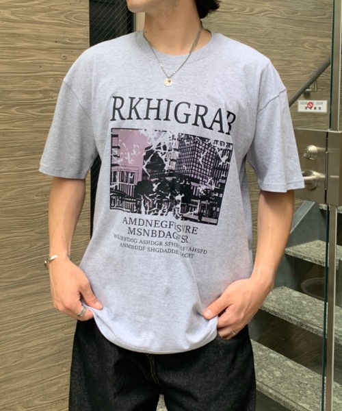 link lot（リンクロット）の「スクラッチ フォトグラフィック ビッグT（Tシャツ/カットソー・メンズ・ホワイト/ブラック/ライトグレー・M/L）」の14枚目の写真