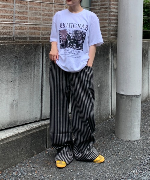 link lot（リンクロット）の「スクラッチ フォトグラフィック ビッグT（Tシャツ/カットソー・メンズ・ホワイト/ブラック/ライトグレー・M/L）」の12枚目の写真