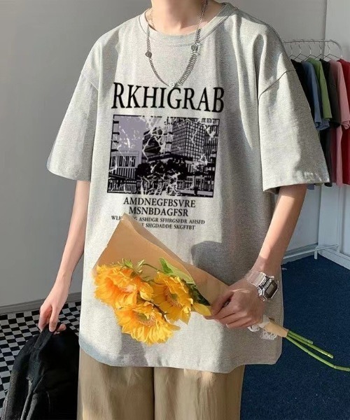 link lot（リンクロット）の「スクラッチ フォトグラフィック ビッグT（Tシャツ/カットソー・メンズ・ホワイト/ブラック/ライトグレー・M/L）」の17枚目の写真