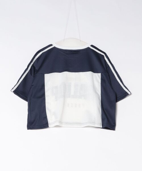 WESTSEA(ウエストシー)の「ヴィンテージライク メッシュゲームシャツ クロップド丈 Vネック ユニフォームTEE 半袖 レディース(Tシャツ/カットソー・レディース・ブルー/ネイビー/ピンク/イエロー・FREE)」の14枚目の写真
