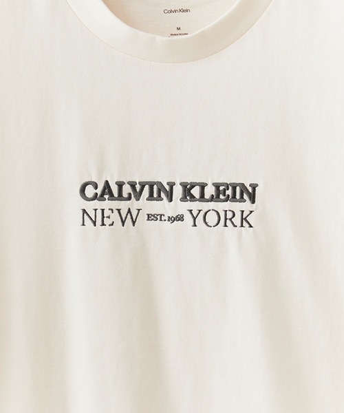 Calvin Klein(カルバン・クライン)の「Calvin Klein/カルバンクライン SS 20S WHSL SP CKLEIN NY ブランドロゴ クルーネック半袖Tシャツ(Tシャツ/カットソー・メンズ・ホワイト・L/XL/M)」の2枚目の写真